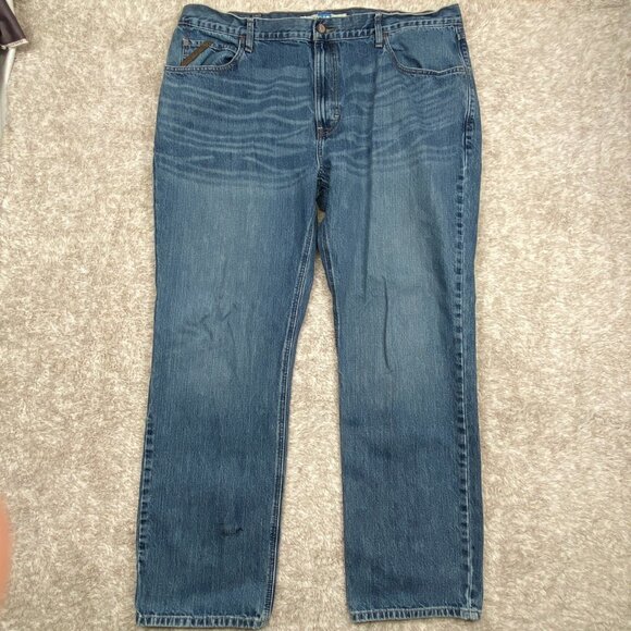 Ariat M2 Legacy Jeans Mens 42x32 Blue Traditional Relaxed Boot Cut Denim Pants - Picture 1 of 12